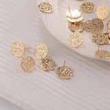Vintage Round Stud Earring Findings for DIY Jewelry Making