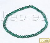 Emerald Green Faceted Rondelle Gems Bracelet