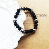 Skulls Stretch Bracelet 925 Sterling Silver Unisex Casual Gift