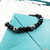 Skulls Stretch Bracelet 925 Sterling Silver Unisex Casual Gift