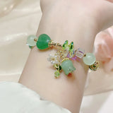 Stretch Crystal Lily Beads Bracelet Lucky Bracelets