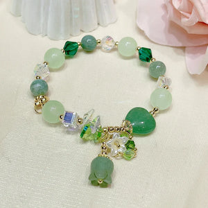 Stretch Crystal Lily Beads Bracelet Lucky Bracelets