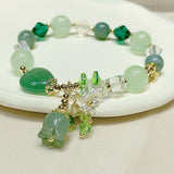 Stretch Crystal Lily Beads Bracelet Lucky Bracelets