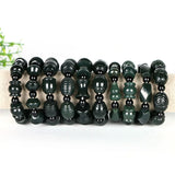 Dark Green Jade Bracelets Lover's Jewelry Lucky Amulet Jade