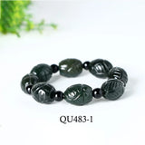 Dark Green Jade Bracelets Lover's Jewelry Lucky Amulet Jade