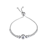 925 Sterling Silver Beads Sliding Bracelet for Women