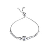 925 Silver Beads Sliding Bracelet for DIY Woman Jewelry Making