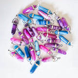 Stripe Agate Prism Pendants for DIY Jewelry