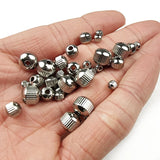 Stainless Steel Spacer Beads Round Metal Ball Loose Beads 3/4/6/8MM