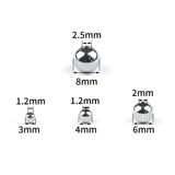Stainless Steel Spacer Beads Round Metal Ball Loose Beads 3/4/6/8MM