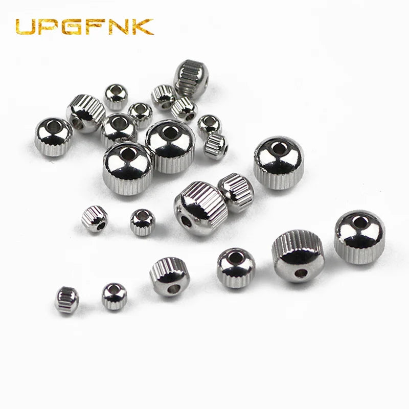 Stainless Steel Spacer Beads Round Metal Ball Loose Beads 3/4/6/8MM