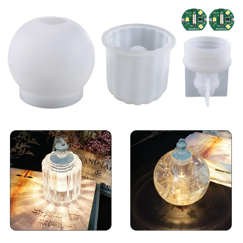 Striped Oval Chandelier Ornament Storage Silicone Mould