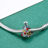 925 Sterling Silver Christmas Tree Charm Bead for Bracelet