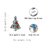 925 Sterling Silver Christmas Tree Charm Bead for Bracelet