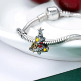 925 Sterling Silver Christmas Tree Charm Bead for Bracelet