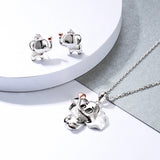 925 Silver Elephant Pendant Animal Necklace Jewelry Gift