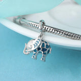 925 Sterling Silver Elephant Charms Animal Pendant Beads DIY Bracelet
