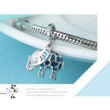 925 Silver Elephant Charms Pendant DIY Bracelet Jewelry Gift