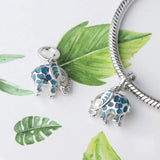 925 Silver Elephant Charms Pendant DIY Bracelet Jewelry Gift