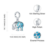 925 Sterling Silver Elephant Charms Animal Pendant Beads DIY Bracelet