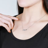 Strollgirl 925 Silver Elephants Necklace for Women Mother's Gift