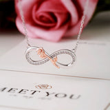 Strollgirl 925 Silver Rose Necklace Infinity Symbol Necklaces & Pendant