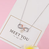 Strollgirl 925 Silver Rose Necklace Infinity Symbol Necklaces & Pendant