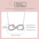 Strollgirl 925 Silver Rose Necklace Infinity Symbol Necklaces & Pendant
