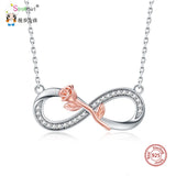 Strollgirl 925 Silver Rose Necklace Infinity Symbol Necklaces & Pendant