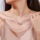 Strollgirl 925 Silver Rose Necklace Infinity Symbol Necklaces & Pendant