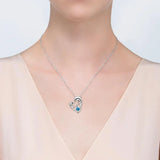Strollgirl 925 Sterling Silver Dolphin Heart Necklace Women Jewelry