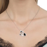 Sterling Silver Dairy Cow Pendant Necklace Animal Chain Jewelry Gift