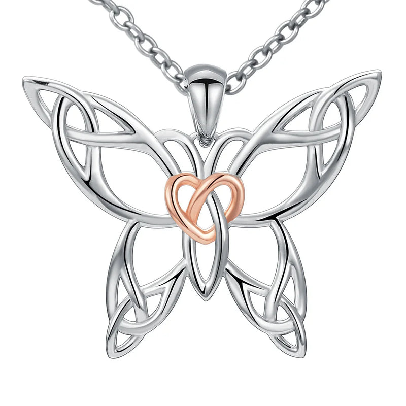 925 Silver Butterfly Pendant Necklac...