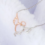 925 Silver Angel Wing Pendant Necklace Mother's Gift
