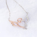 925 Silver Angel Wing Pendant Necklace Mother's Gift