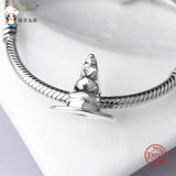 Strollgirl Oxidation Hat Charm 925 Sterling Silver Beads
