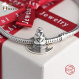 Strollgirl Oxidation Hat Charm 925 Sterling Silver Beads