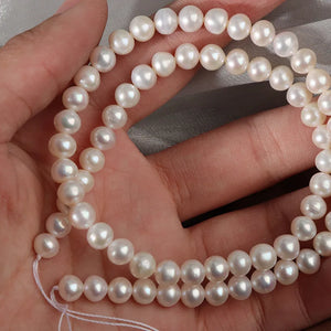 6mm Four-sided Light Nucleated AK Natural Freshwater Pearl Loose Beads