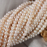 6mm Four-sided Light Nucleated AK Natural Freshwater Pearl Loose Beads