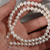 6mm Four-sided Light Nucleated AK Natural Freshwater Pearl Loose Beads