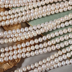 6mm Four-sided Light Nucleated AK Natural Freshwater Pearl Loose Beads