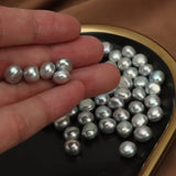 8mm Baroque Particles Natural Freshwater Pearl Plated Gray Loose Beads