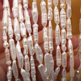 Baroque Thread Toothpick Pearls Freshwater Loose Beads Necklace Bracelet
