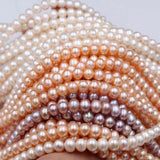8mm Natural Freshwater Pearl Beads Necklace Semi-Finished
