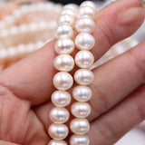 8mm Natural Freshwater Pearl Beads Necklace Semi-Finished