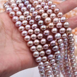 8mm Natural Freshwater Pearl Beads Necklace Semi-Finished