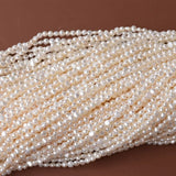 Natural Freshwater Pearl Irregular Baroque 3-4mm Side Hole Bead