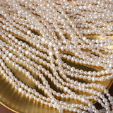 Natural Freshwater Pearl Irregular Baroque 3-4mm Side Hole Bead