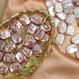 Baroque Square Pearl Loose Beads DIY Earrings Necklace