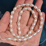 6*9mm Freshwater Pearl Baroque Long Meter Shaped Loose Beads